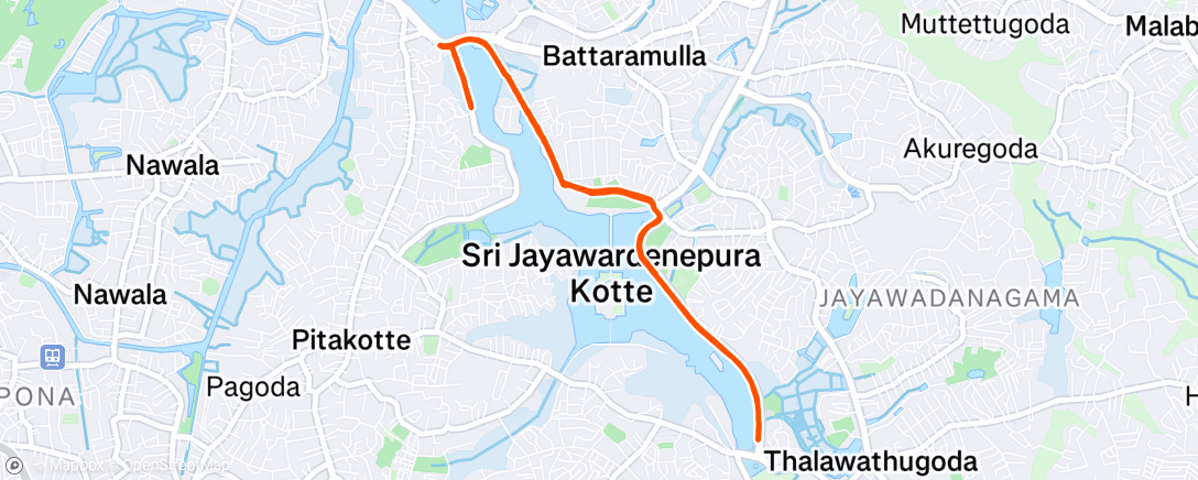 Map of the activity, Morning Run