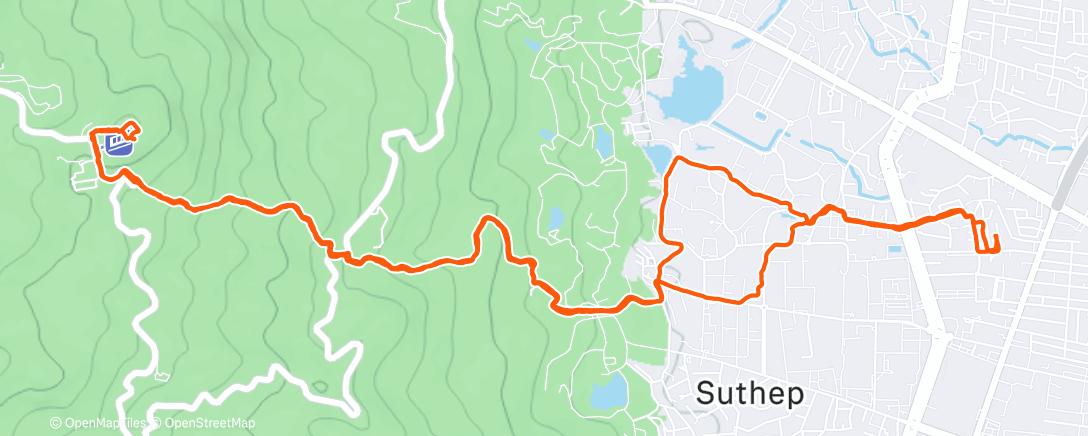 Map of the activity, Morning Doi Suthep