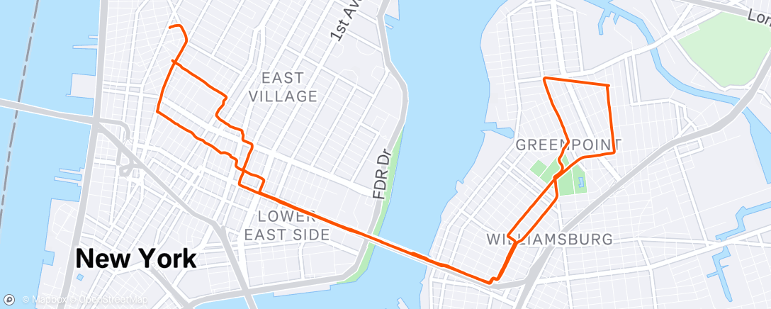 Map of the activity, Lunch Ride