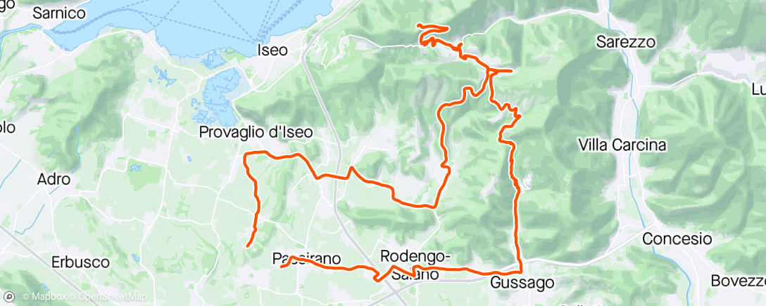 Kaart van de activiteit “Sessione di mountain biking mattutina”