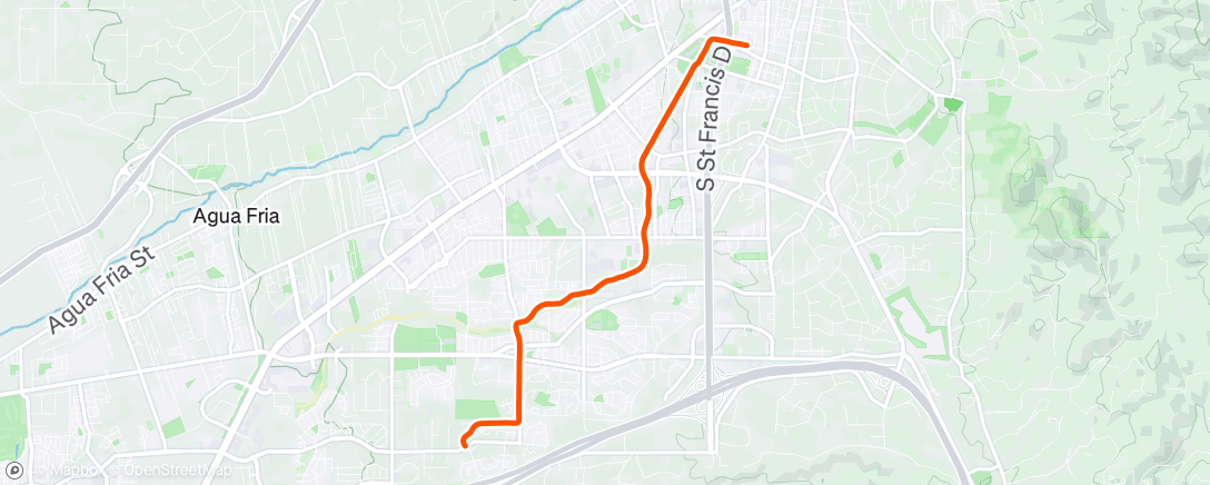 Map of the activity, Afternoon Ride