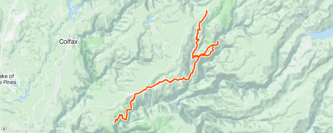 Map of the activity, Canyons 100k - half send