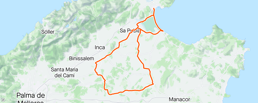 Map of the activity, Sa Pobla-Muro-Maria-Petra-Sant Joan-Pina-Senselles-Sa Pobla-Can Picafort-Port Alcudia