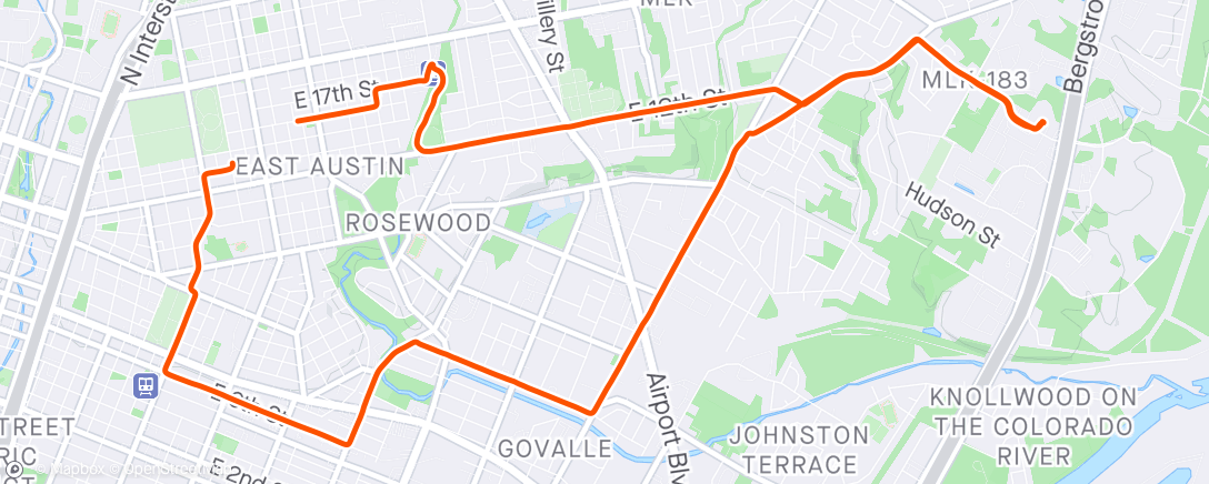 Map of the activity, Wednesday Ride