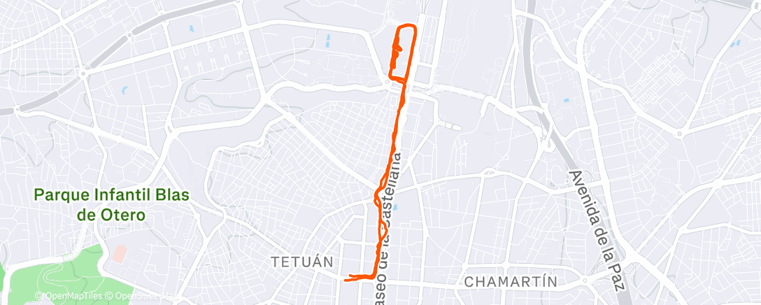 Map of the activity, Morning Run