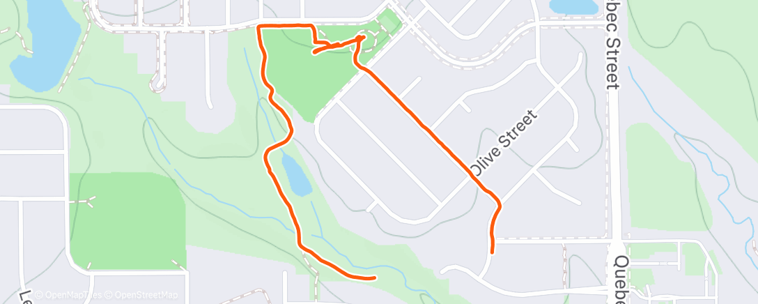 Map of the activity, Tuesday afternoon with Laney