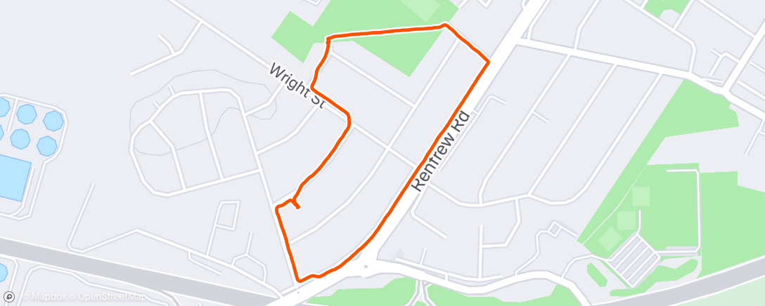 Map of the activity, Evening Walk