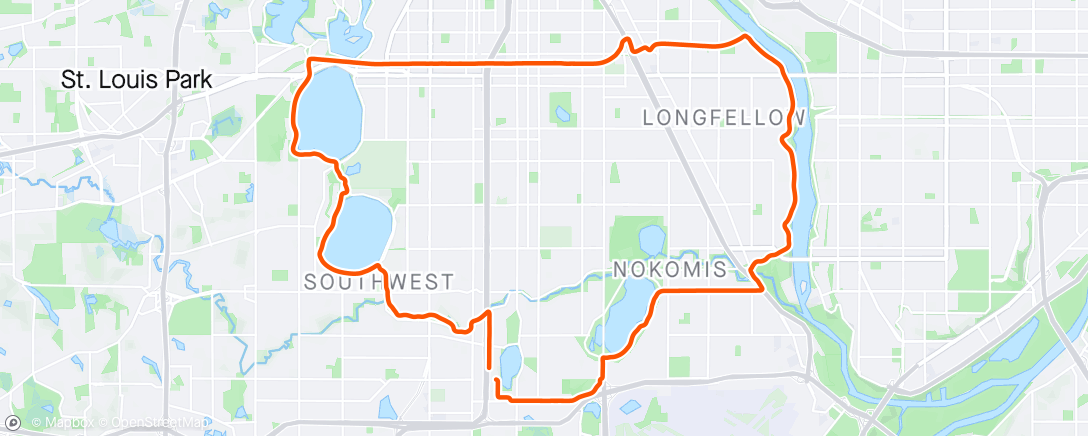 Map of the activity, Afternoon Ride