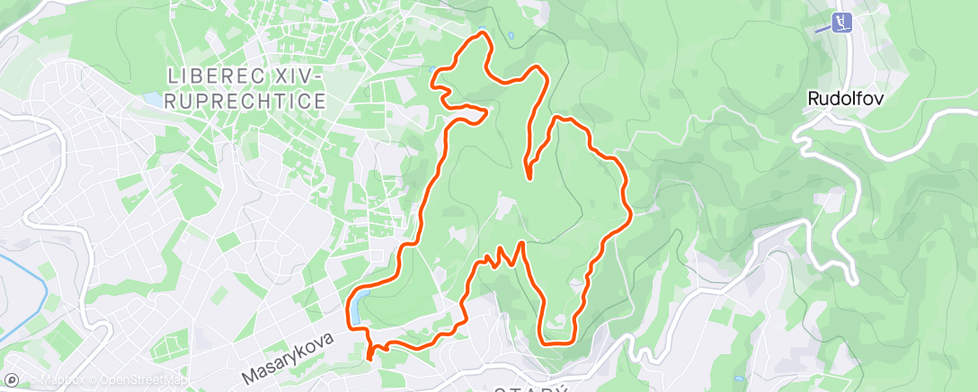 Map of the activity, Morning Run