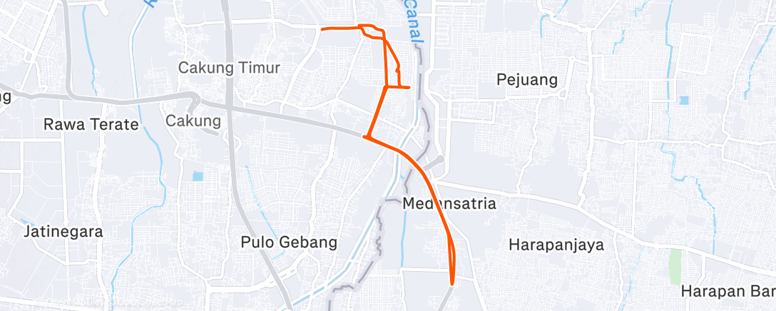 Map of the activity, Afternoon Ride