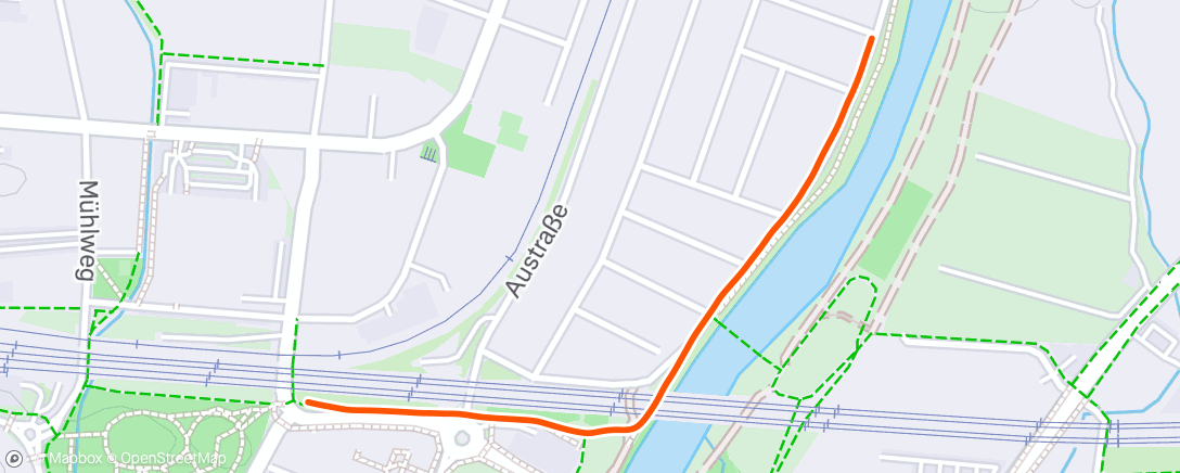 Map of the activity, commute run