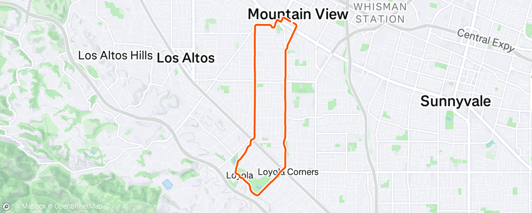 Map of the activity, Morning Run