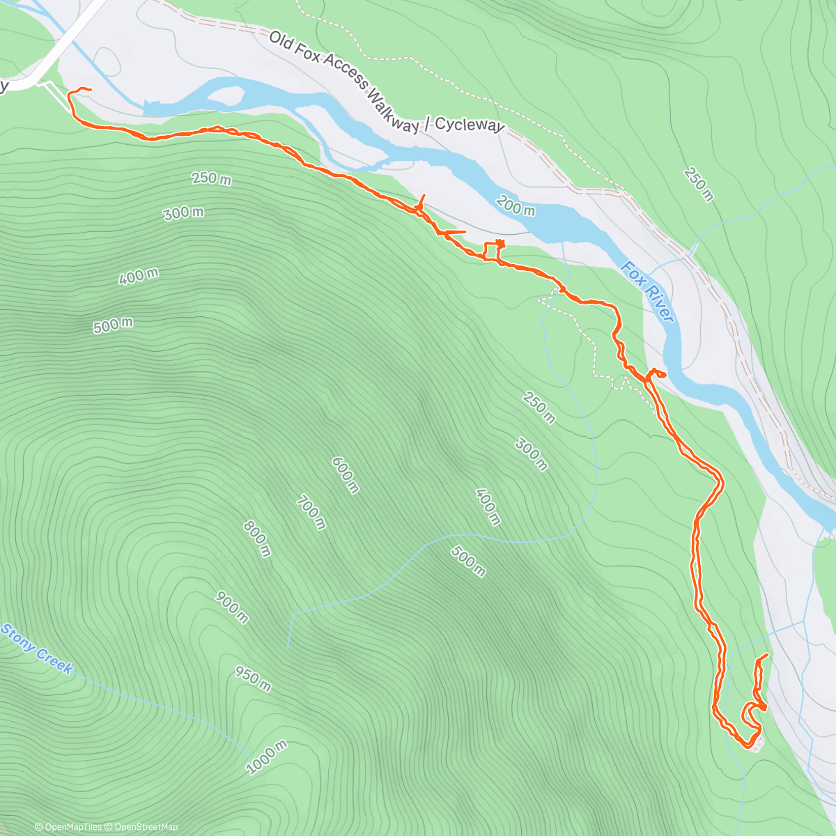 Map of the activity, Retired Couple From Florida Visit Fox Glacier