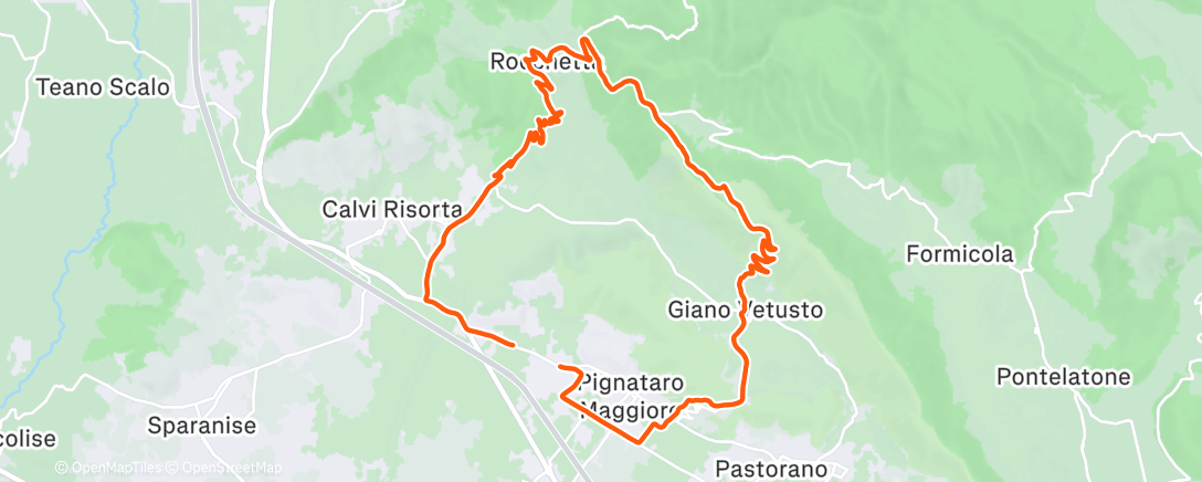 Map of the activity, Sessione di mountain biking mattutina
