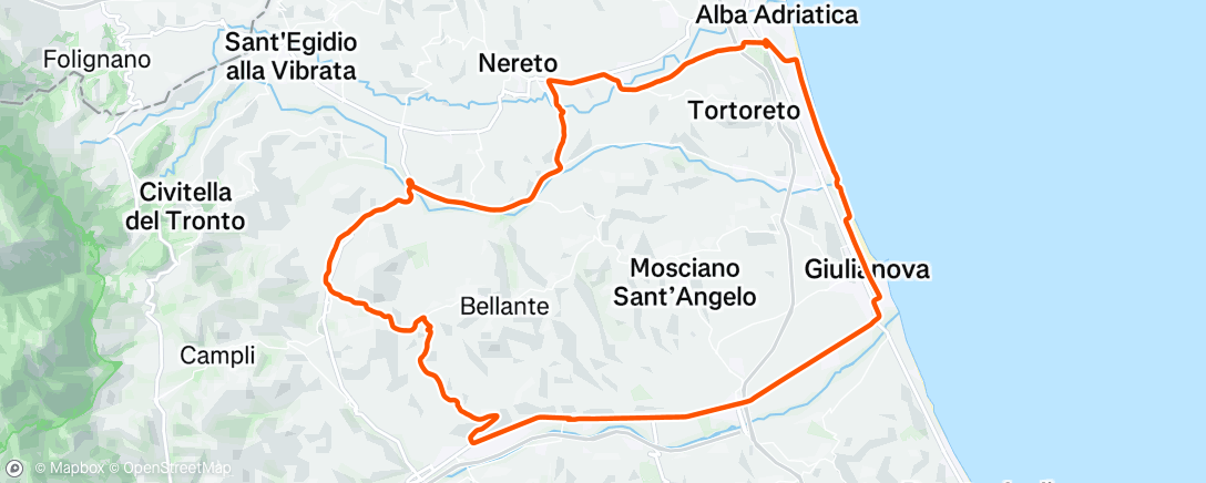 「Pedalata dell'ora di pranzo」活動的地圖