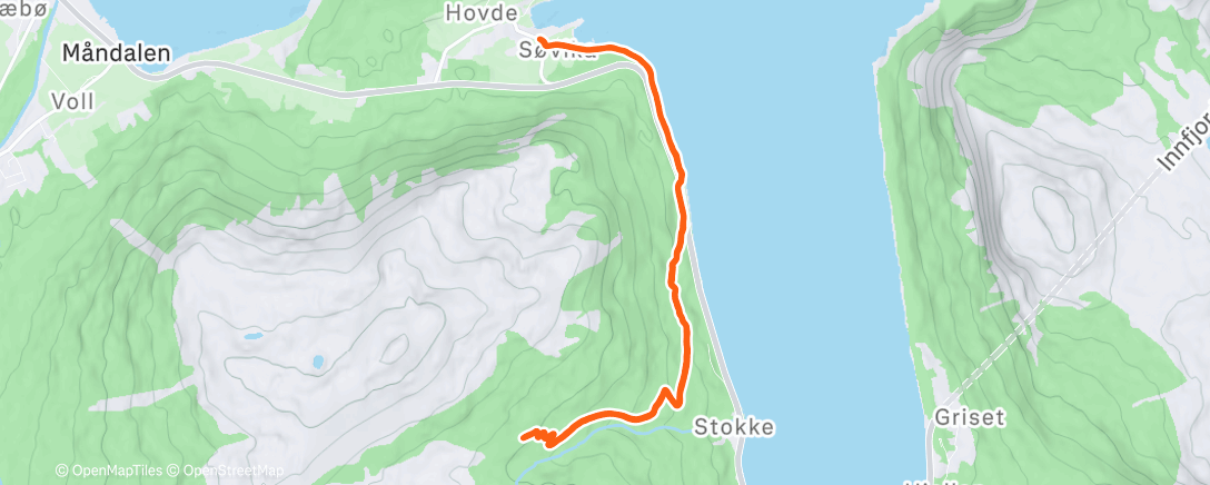 Map of the activity, Morning Trail Run