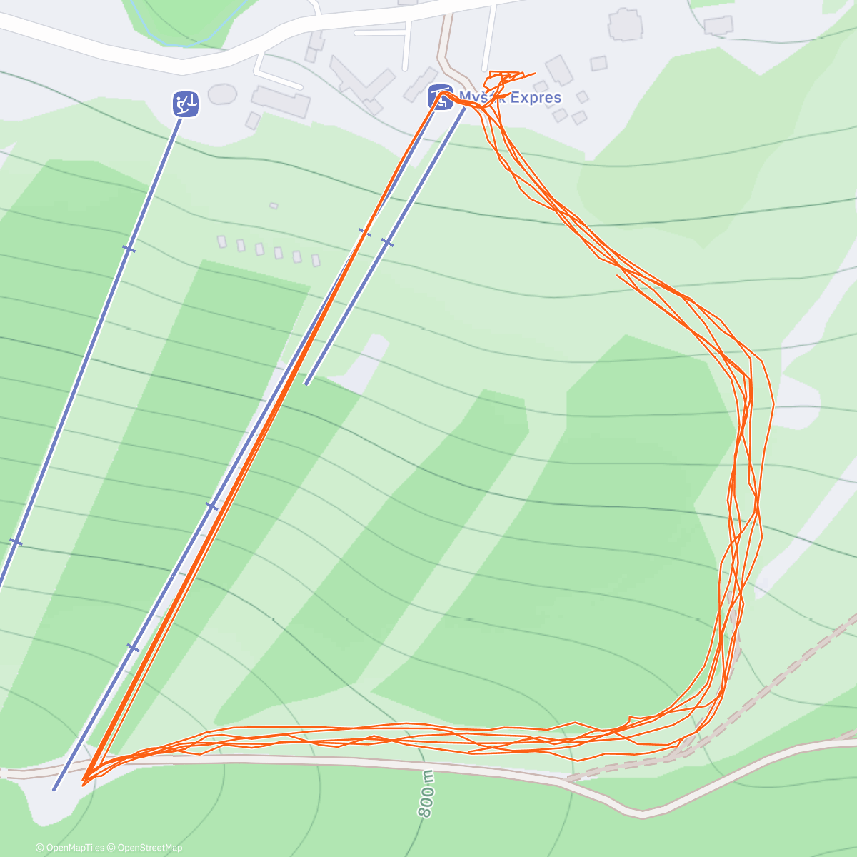 Map of the activity, Morning Alpine Ski