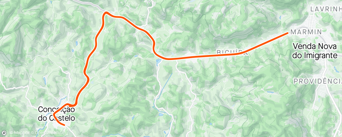 Map of the activity, Pedalada da tarde