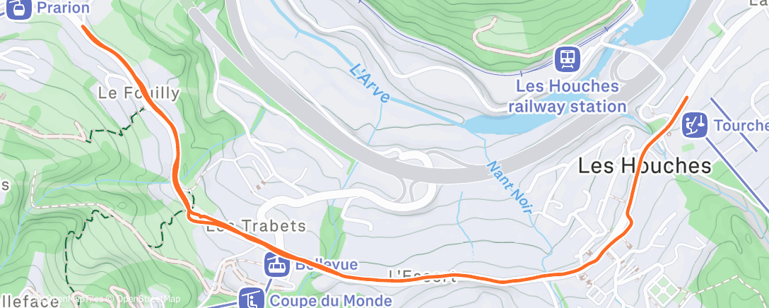 Map of the activity, Afternoon Trail Run