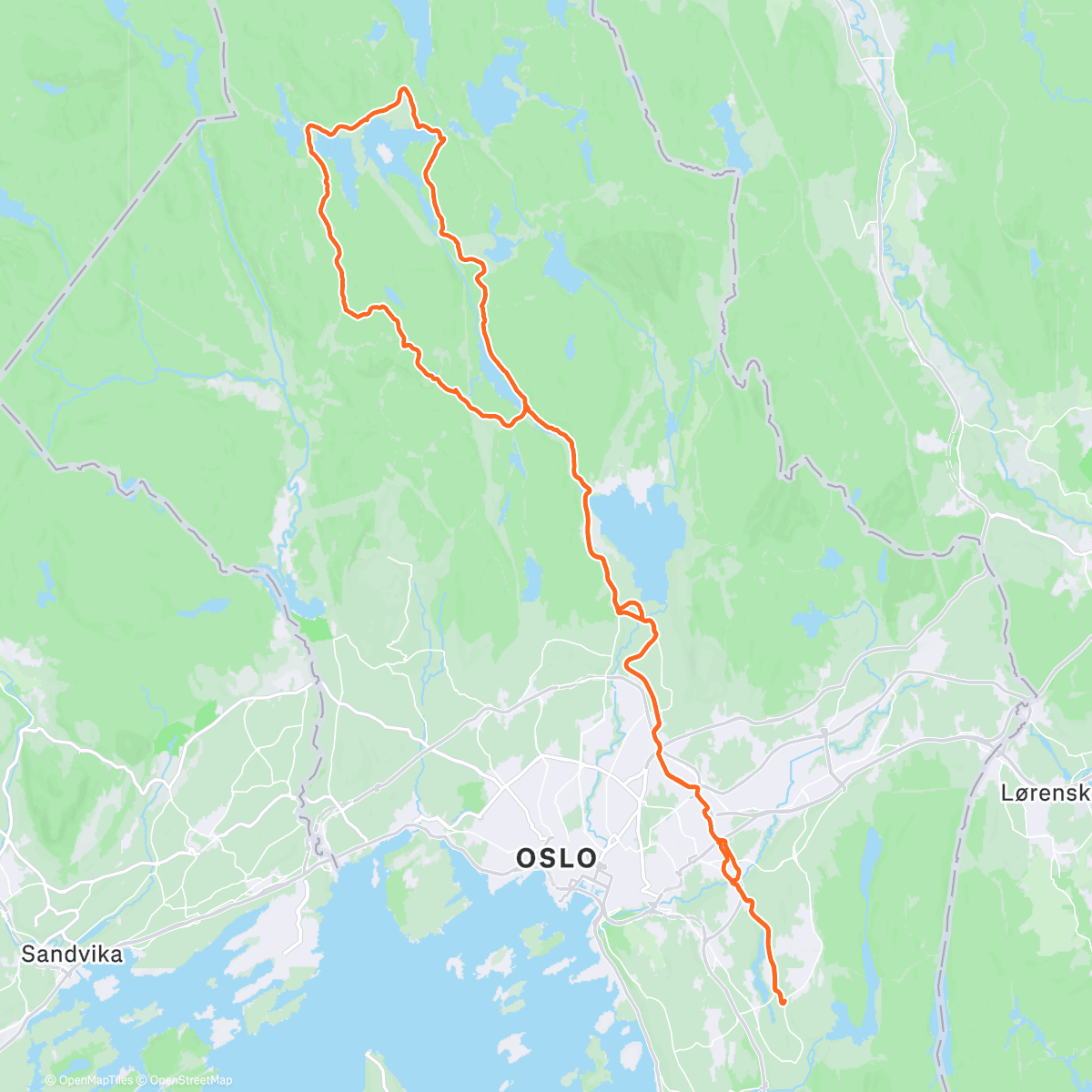 Map of the activity, Sykkel for ski via Kikut 🚴‍♂️