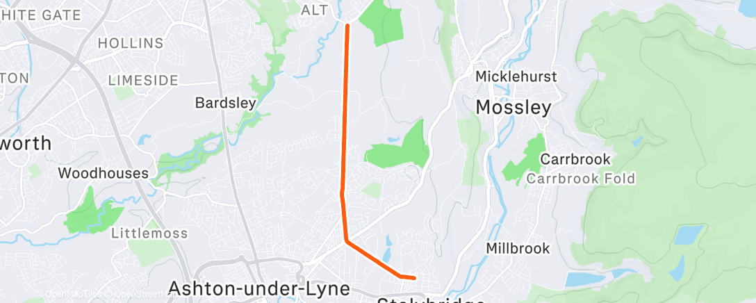 Map of the activity, Morning Run