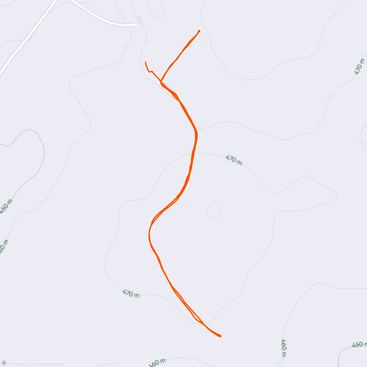 Map of the activity, Corrida vespertina