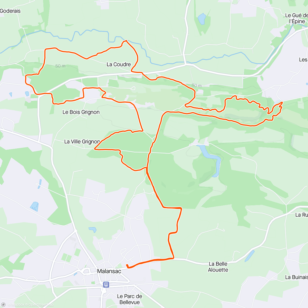 Map of the activity, Essai pour le 20km trail de caden le 14 juillet 🇫🇷🇫🇷🇫🇷