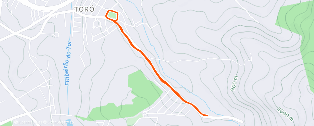 Map of the activity, Corrida ao entardecer