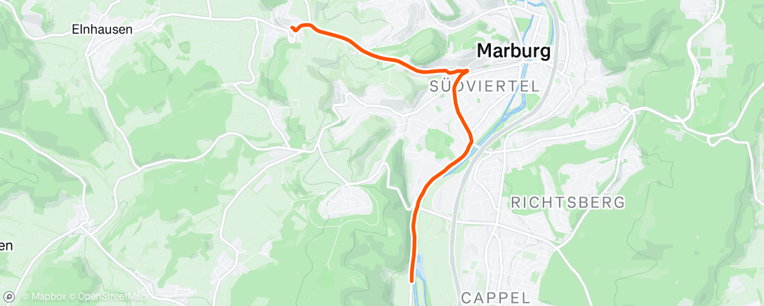 Map of the activity, Morgenausfahrt