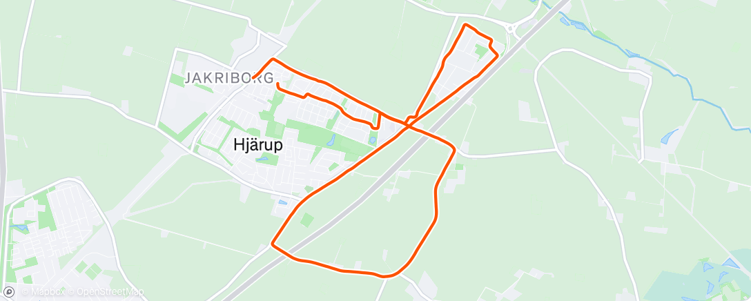 Map of the activity, Afternoon Run