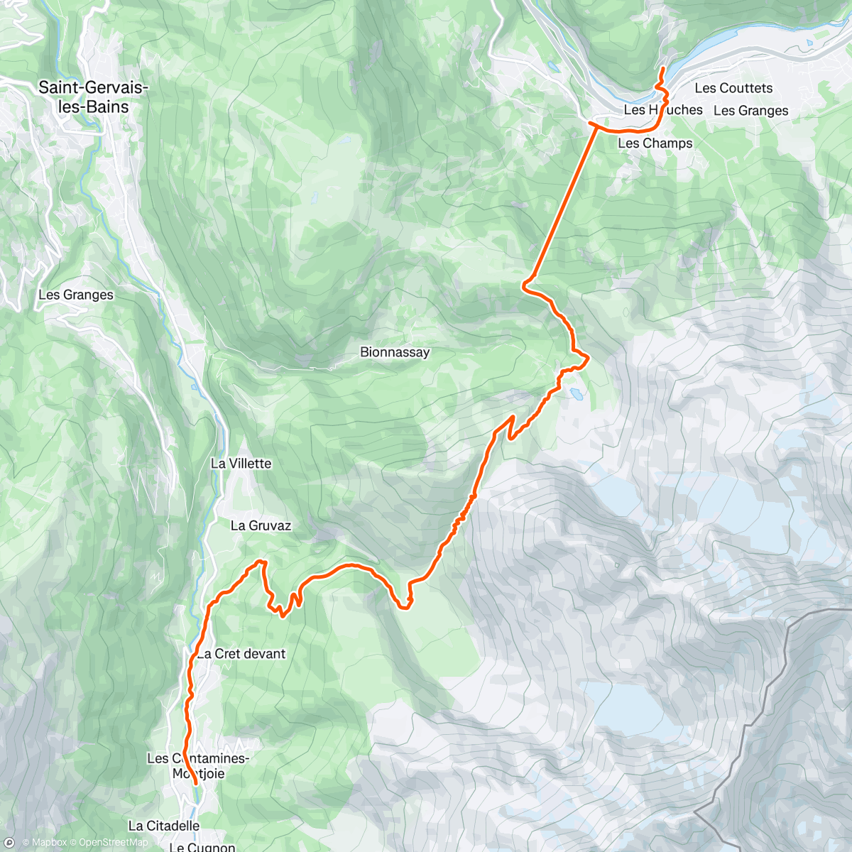 Map of the activity, TMB day 1