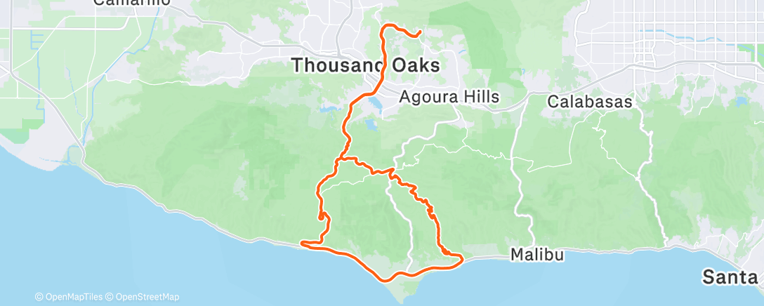 Map of the activity, Morning Ride