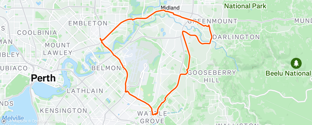 Map of the activity, Afternoon Ride