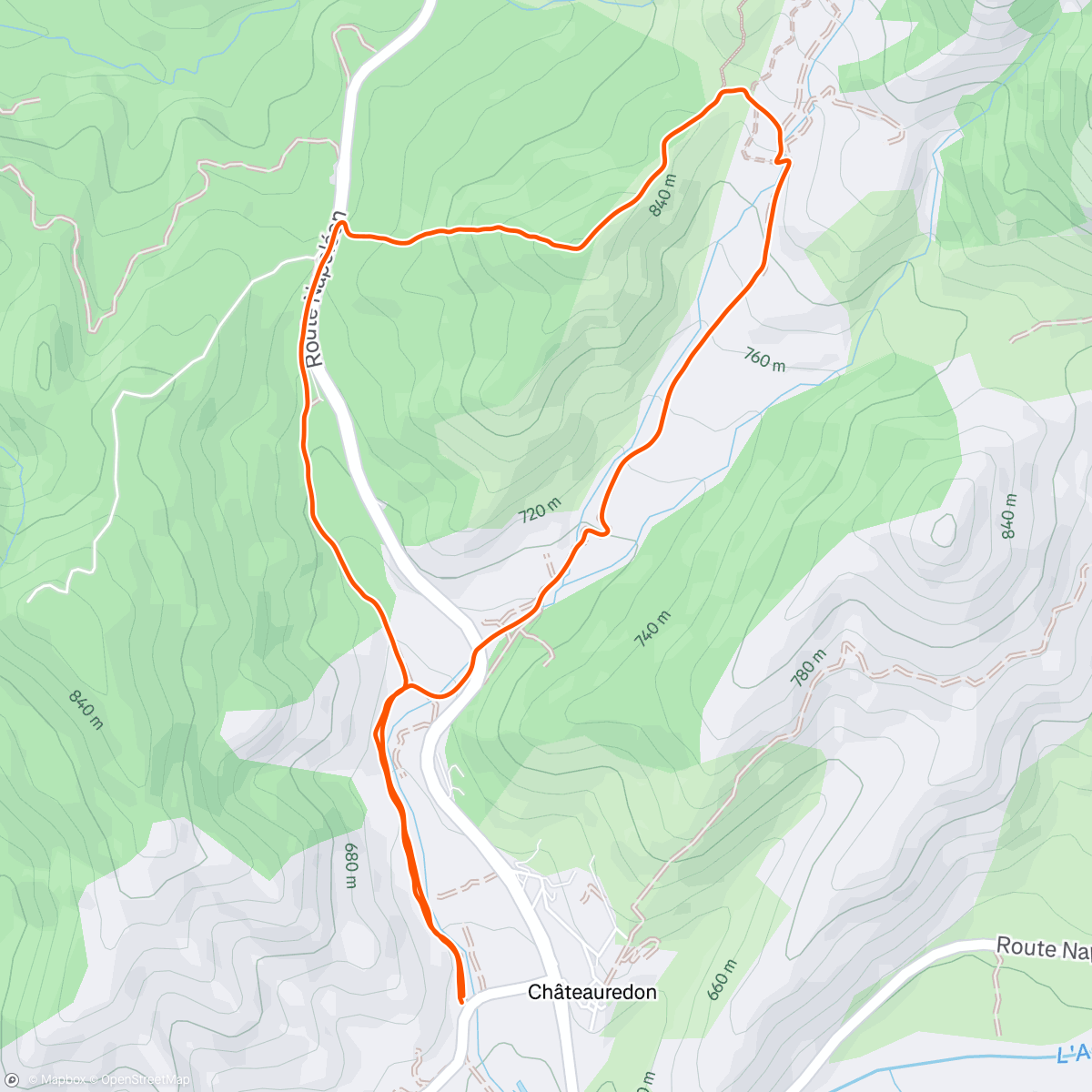 Mapa da atividade, Lunch Trail Run