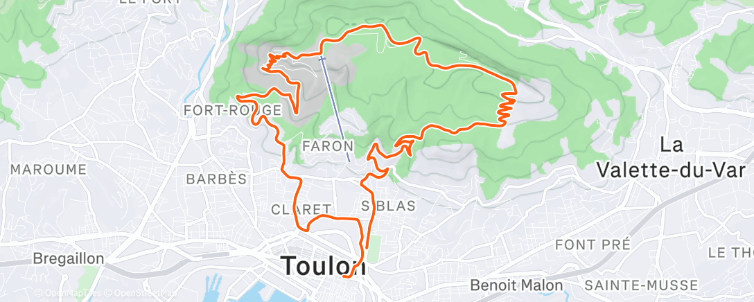 Map of the activity, Trail dans l'après-midi