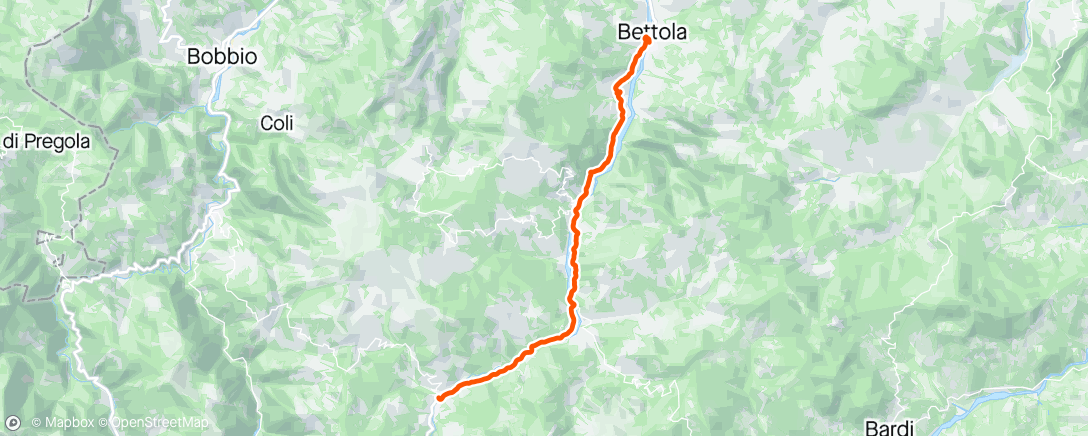 Mapa de la actividad, Sessione di mountain biking pomeridiana