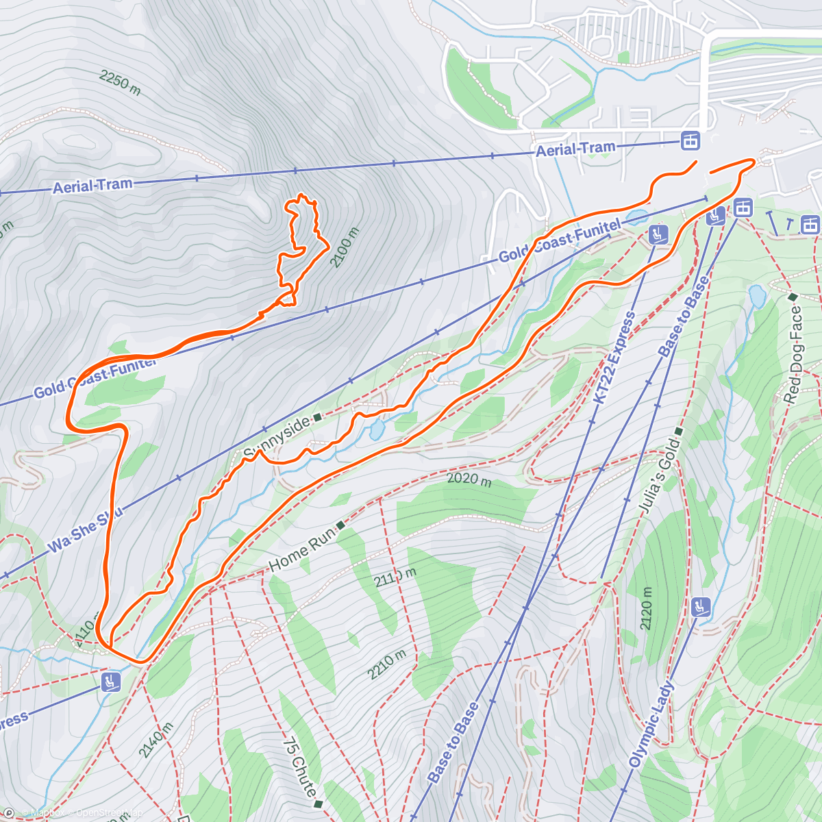 Map of the activity, Broken arrow sky race: Iron Face Challenge