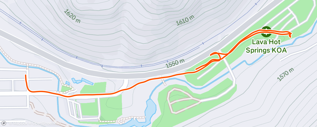Map of the activity, Lava Hot Springs back and Forth