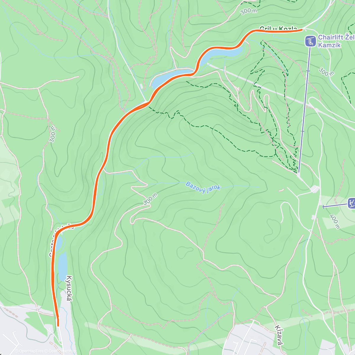 Map of the activity, Morning Run