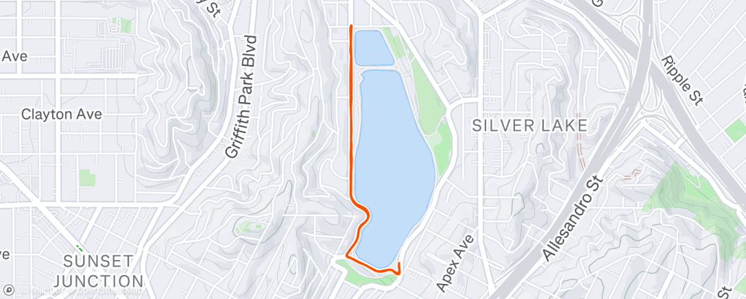 Map of the activity, Afternoon Run