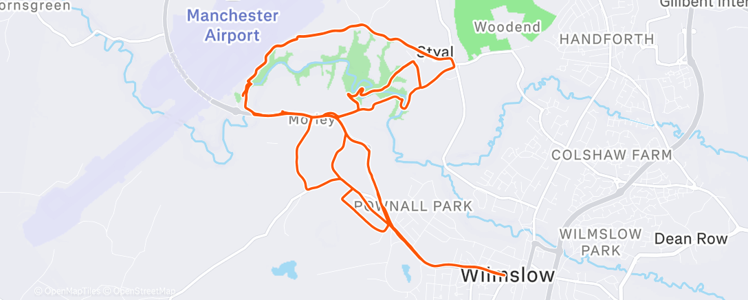 Map of the activity, Morning Run