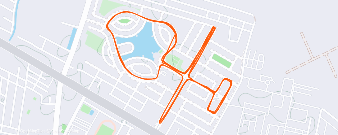 Map of the activity, Evening Run
