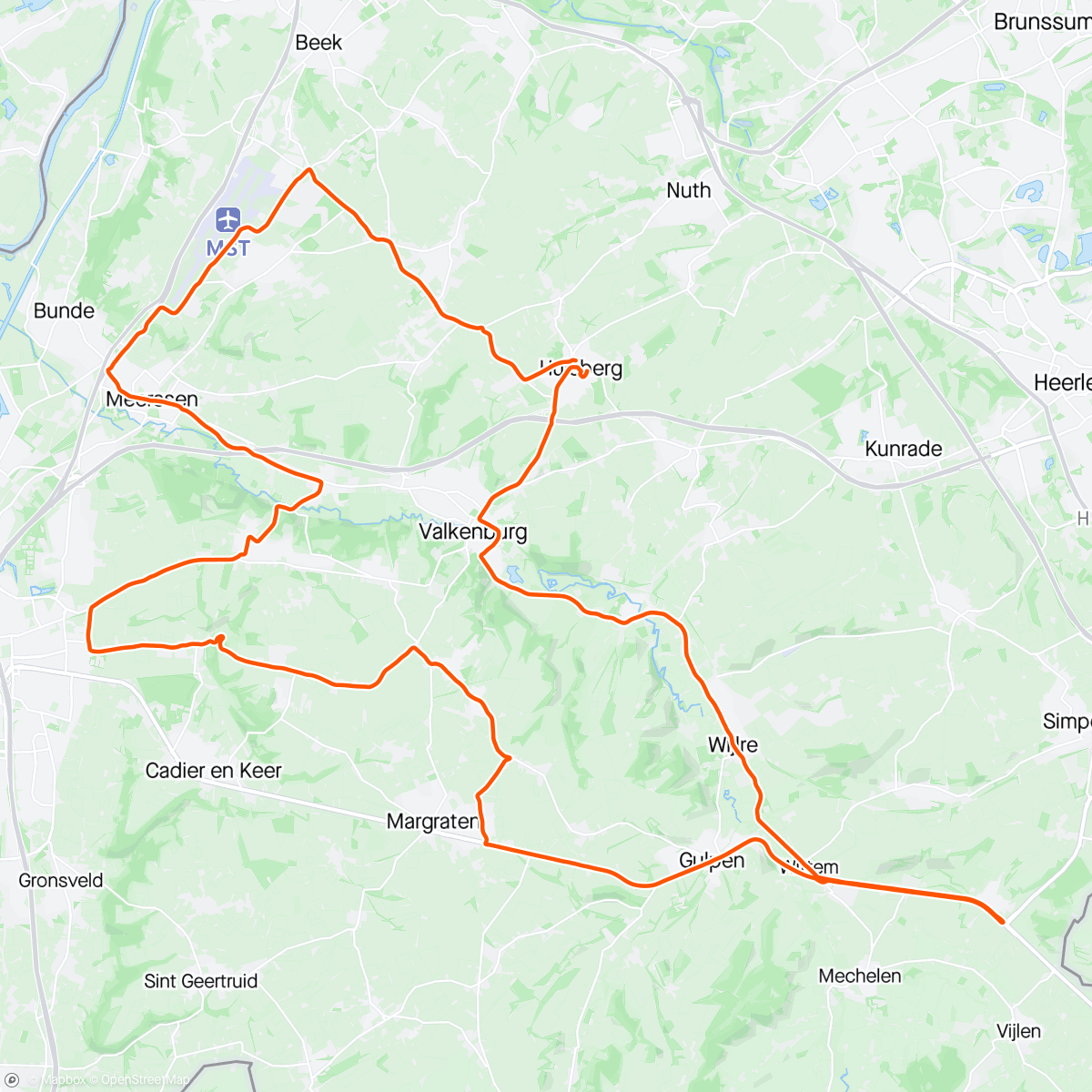 Map of the activity, Nice ride after a day's work...