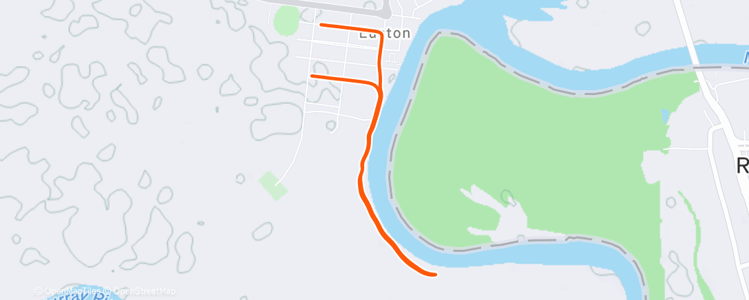 Map of the activity, Morning Run