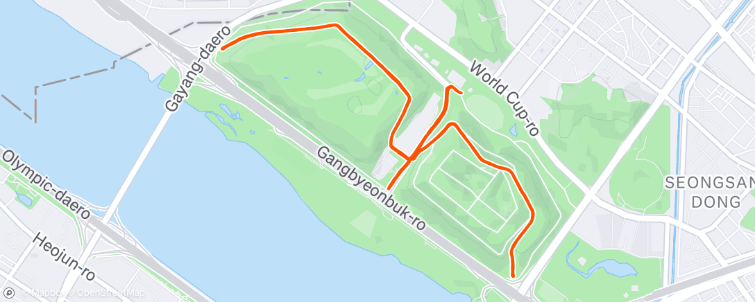 Map of the activity, Morning Run