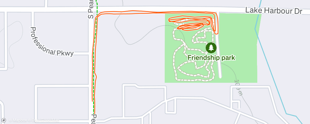 Map of the activity, Morning Walk