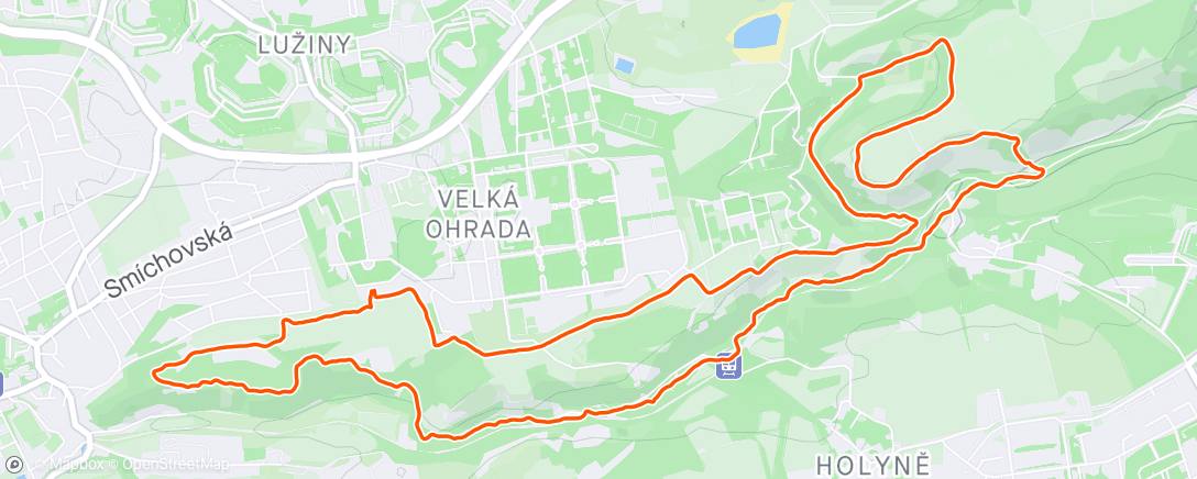 「Trail run + snaha o kopce」活動的地圖