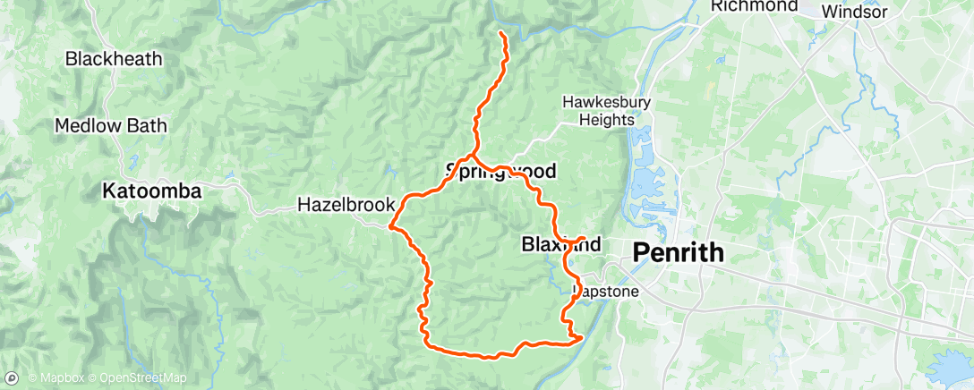 Map of the activity, Morning Ride