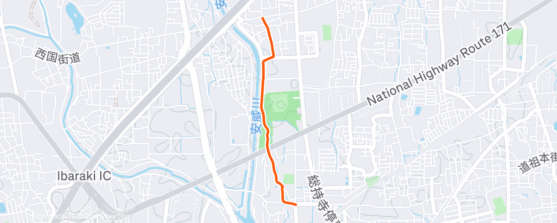 Map of the activity, 朝のウォーキング