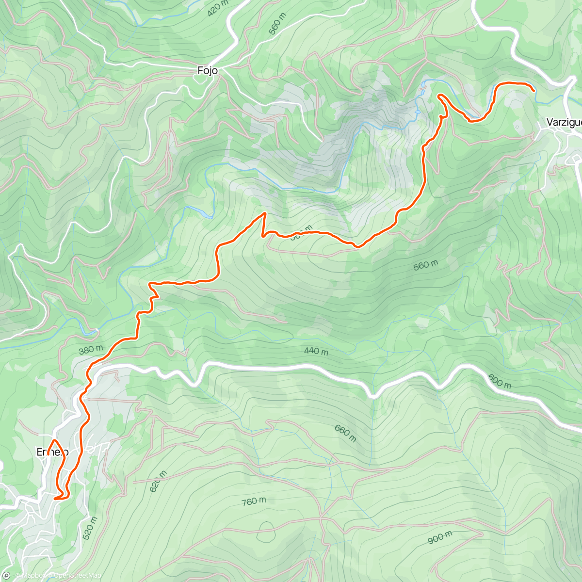Map of the activity, Trail Fisgas de Ermelo (DNF)
